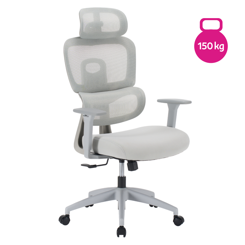 Kancelářské křeslo, světle šedá/šedá, ERMEN